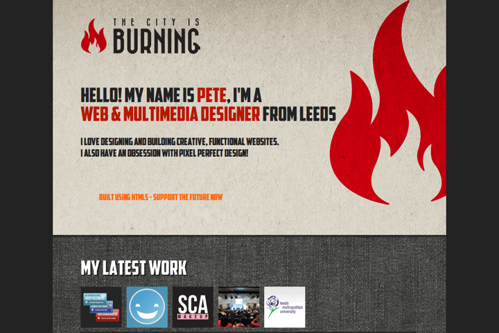 The City Is Burning website preview